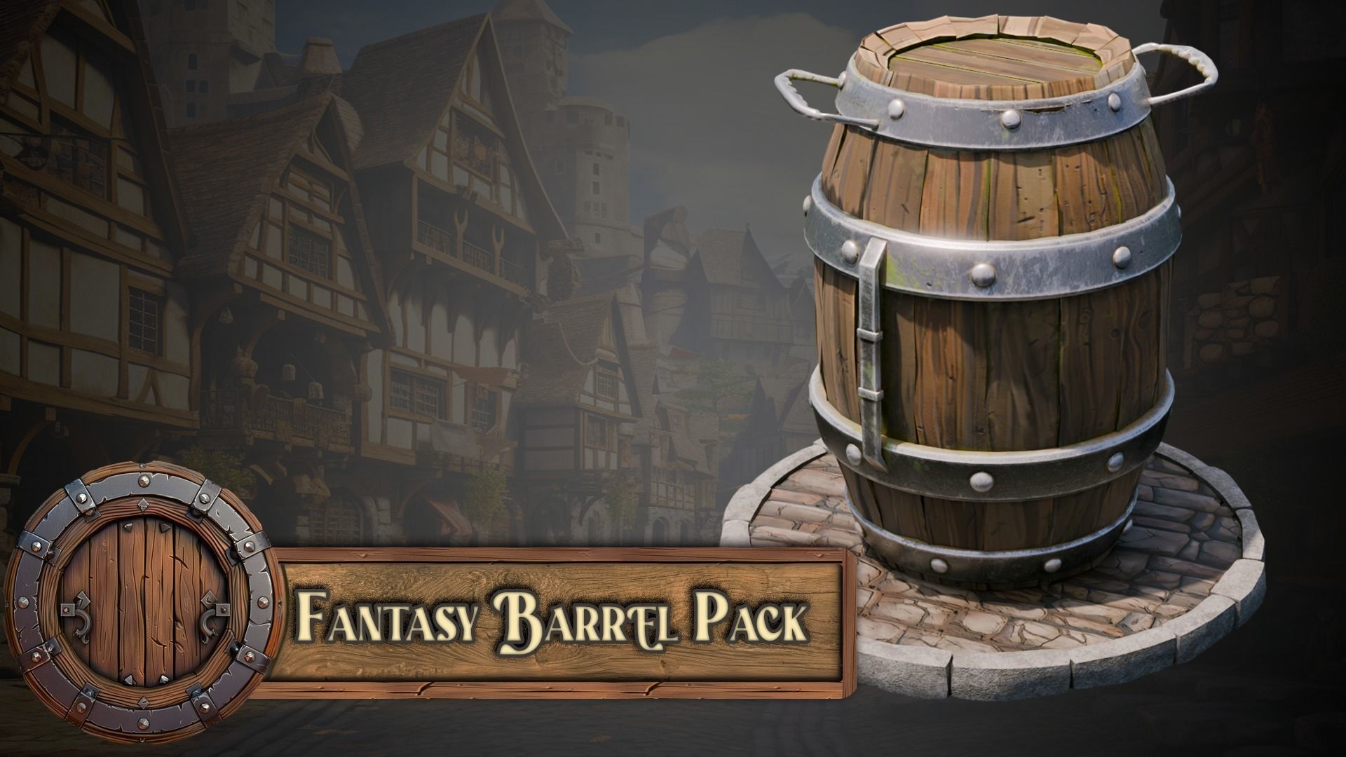 Blender 20 Massive Fantasy Barrels Asset Pack 3D model_17