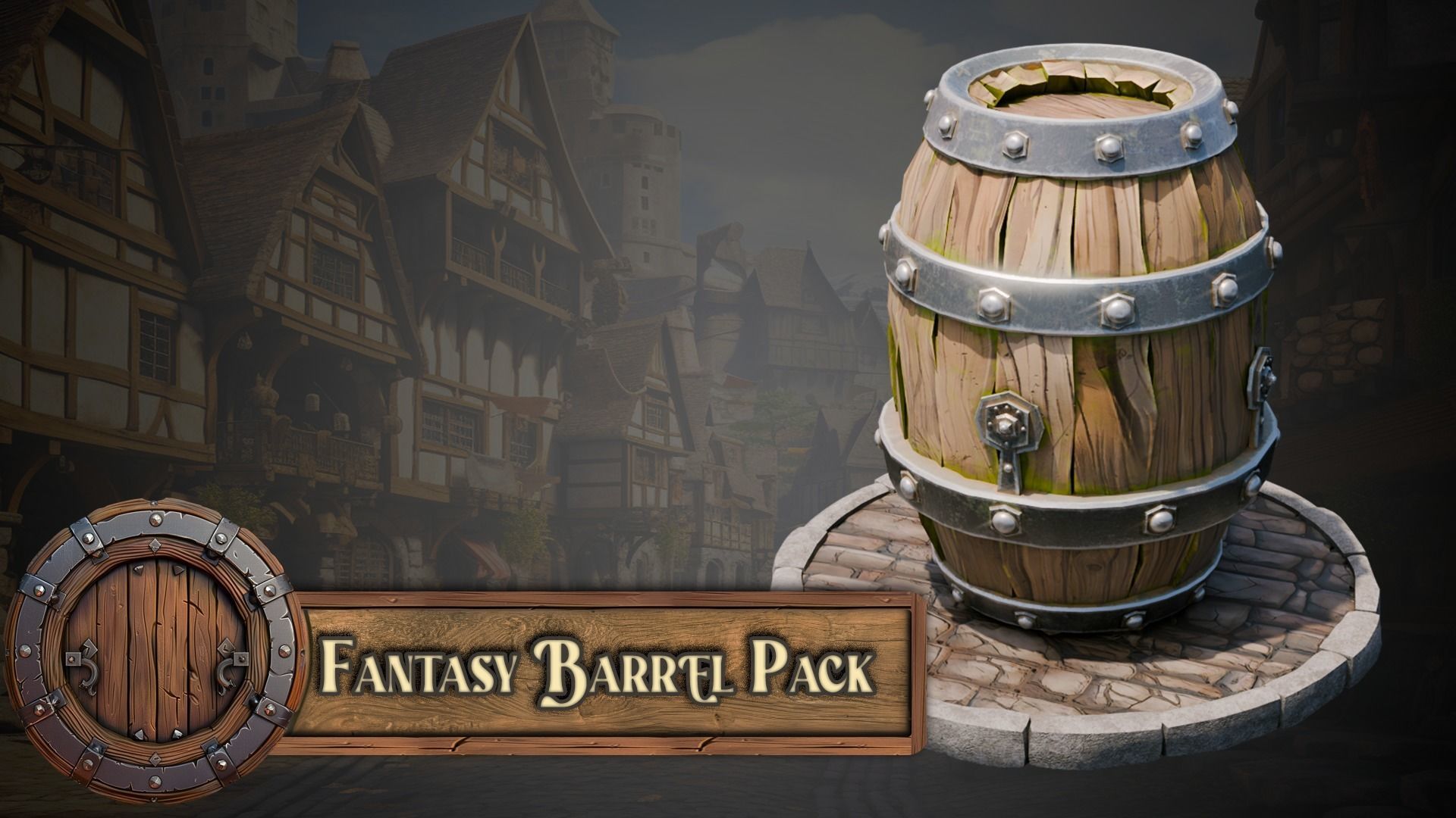 Blender 20 Massive Fantasy Barrels Asset Pack 3D model_22