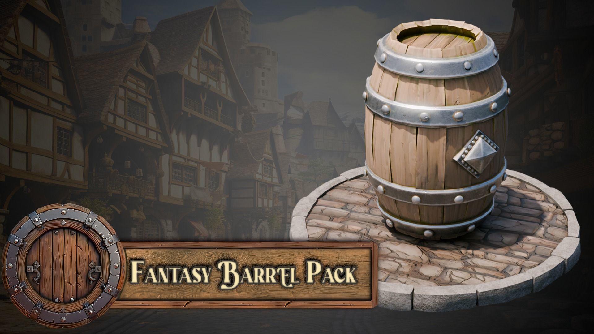 Blender 20 Massive Fantasy Barrels Asset Pack 3D model_15