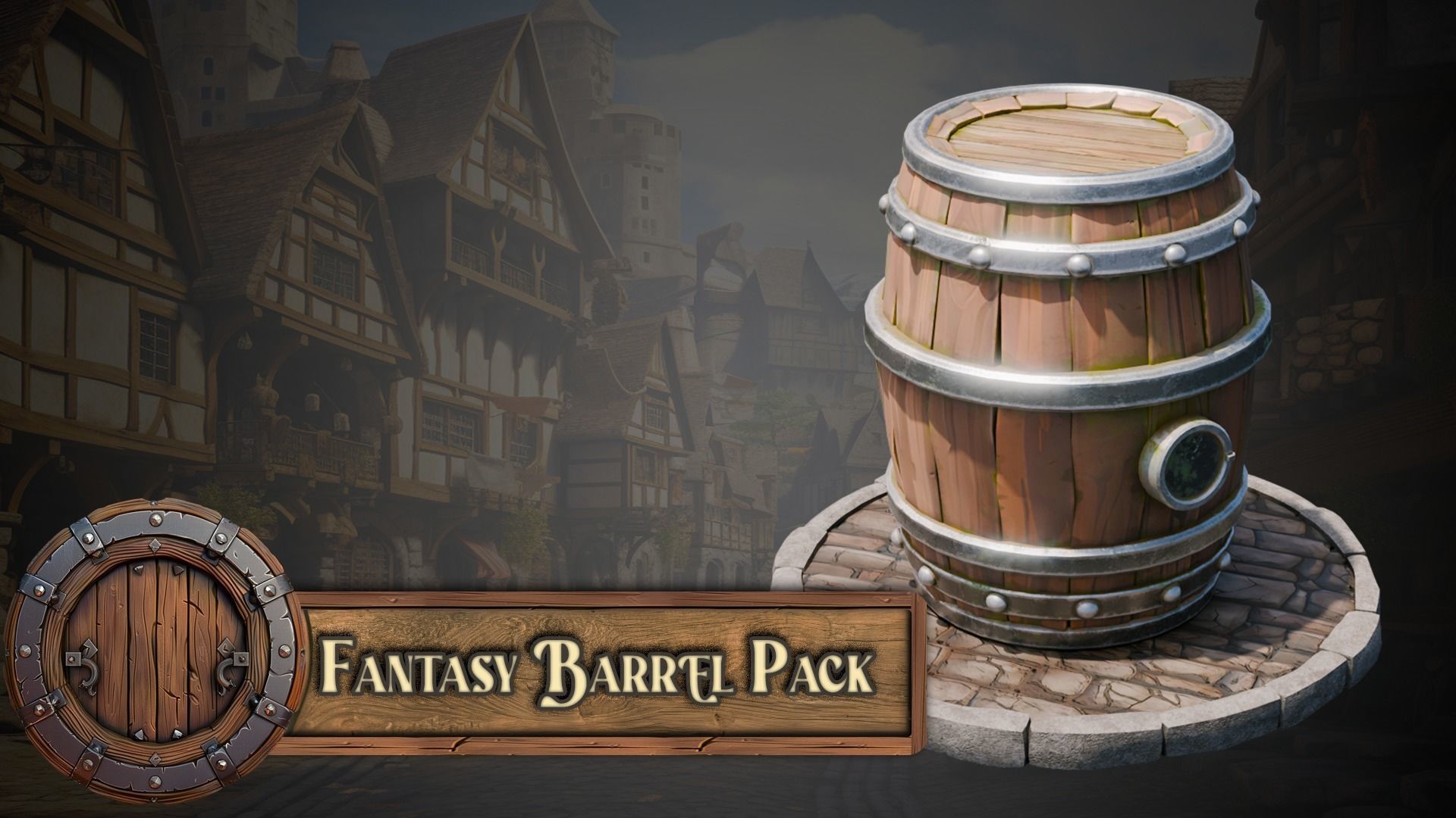 Blender 20 Massive Fantasy Barrels Asset Pack 3D model_11