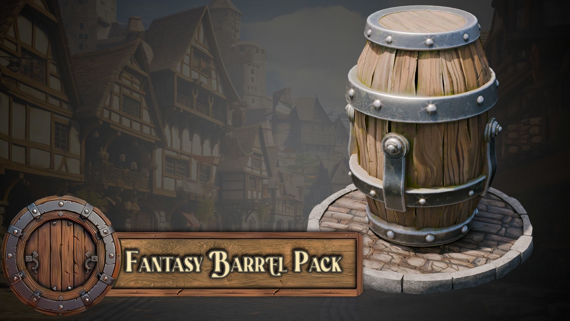 Blender 20 Massive Fantasy Barrels Asset Pack 3D model_21
