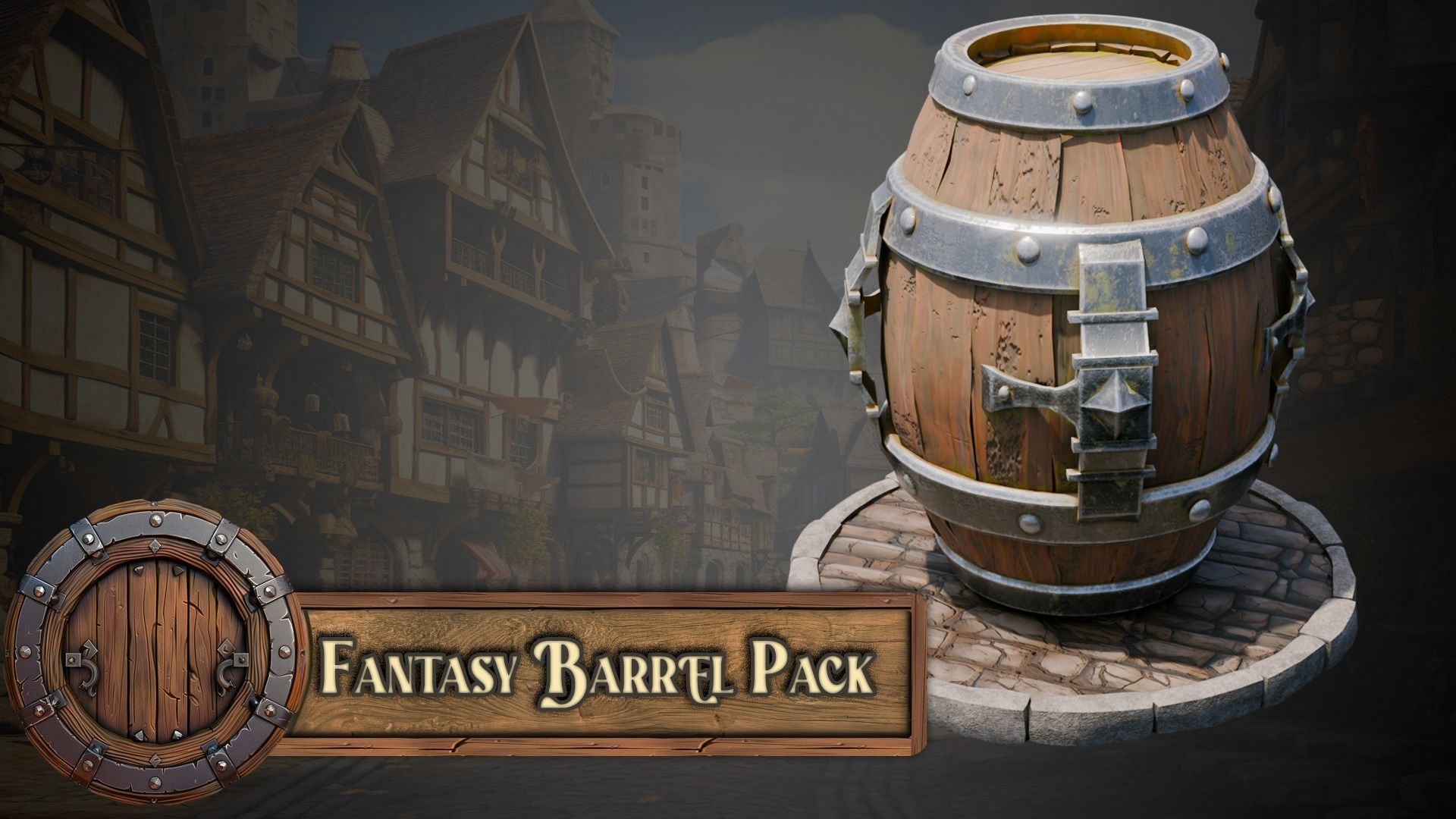 Blender 20 Massive Fantasy Barrels Asset Pack 3D model_24