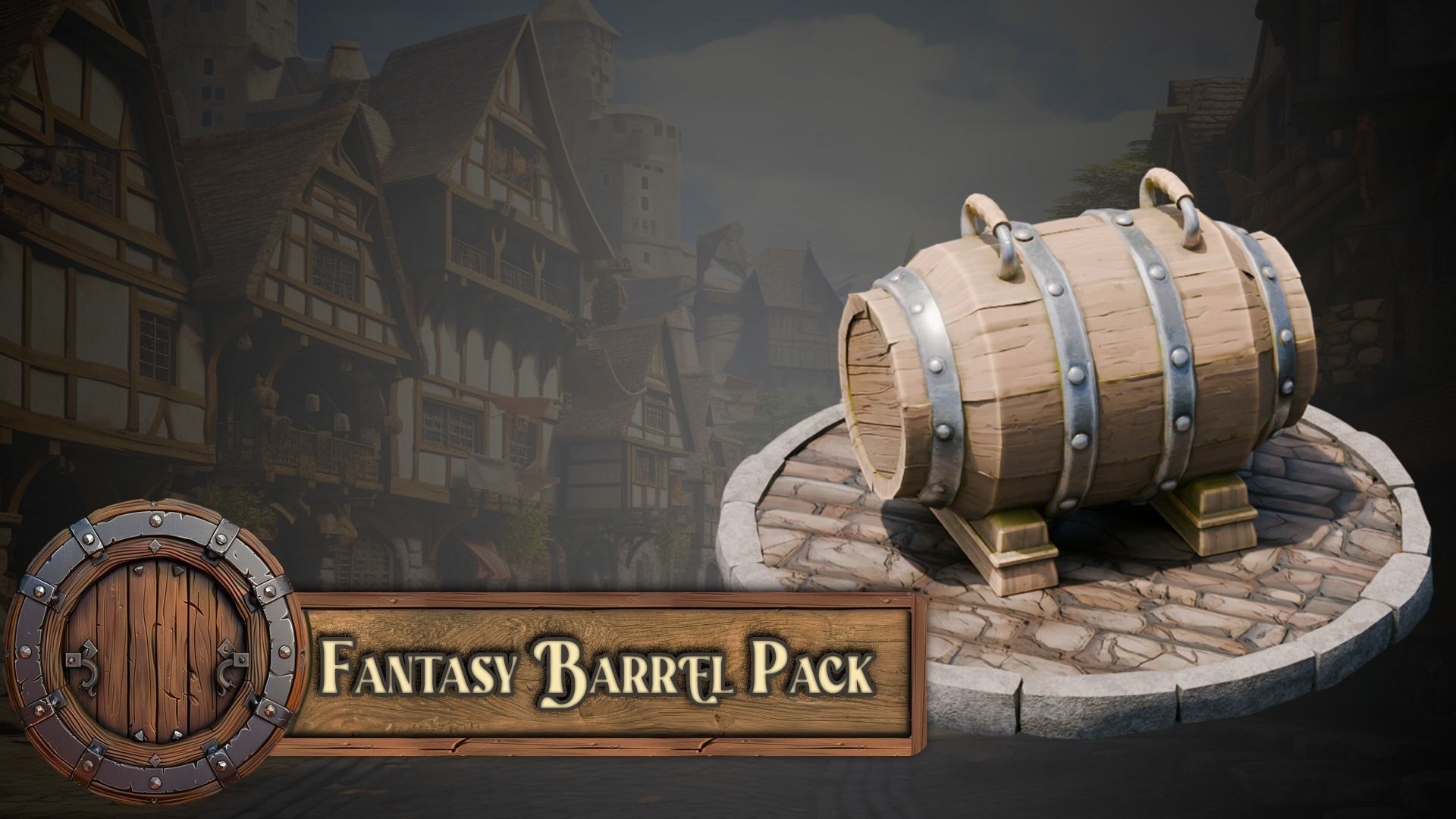 Blender 20 Massive Fantasy Barrels Asset Pack 3D model_12