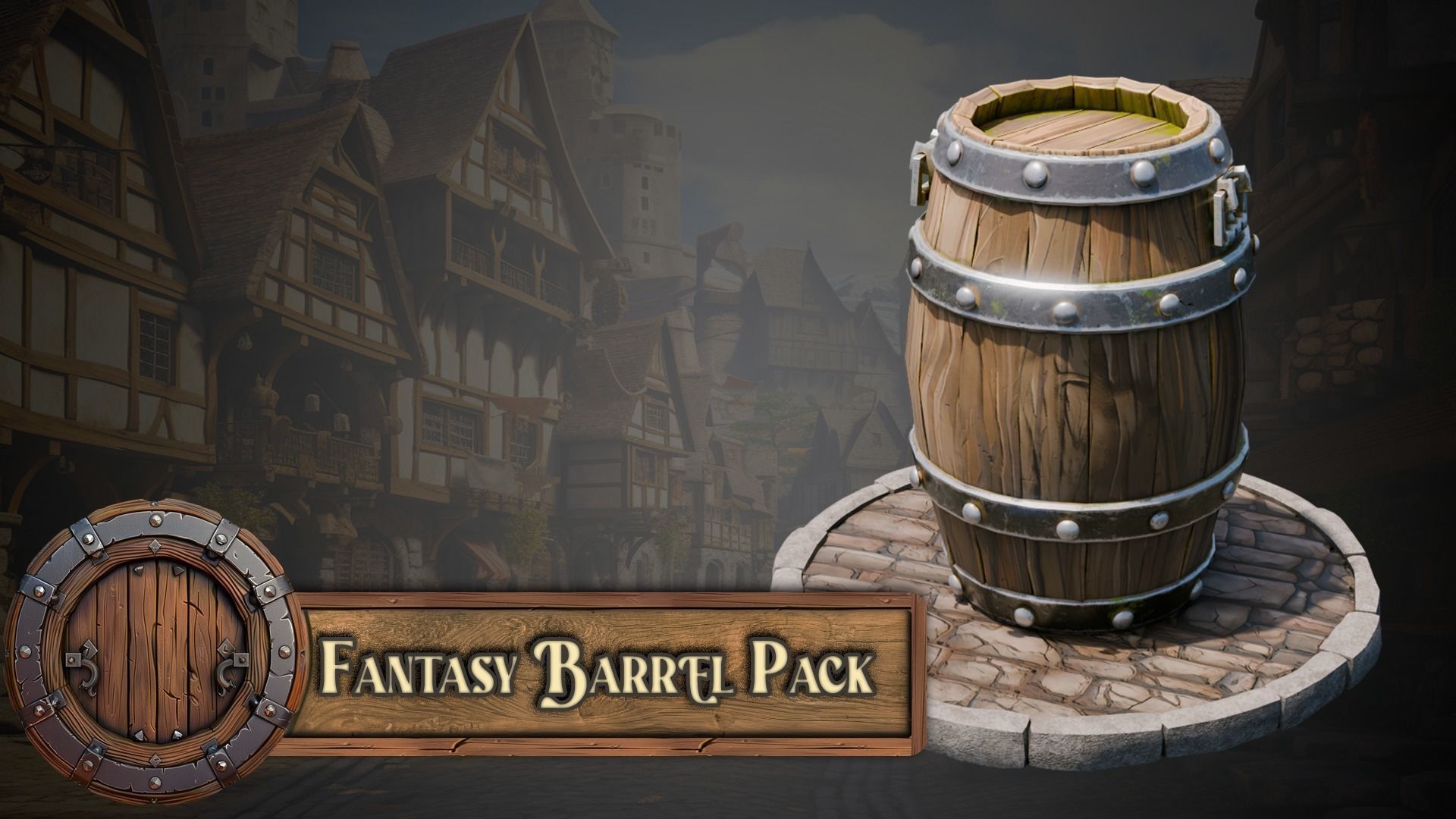 Blender 20 Massive Fantasy Barrels Asset Pack 3D model_16