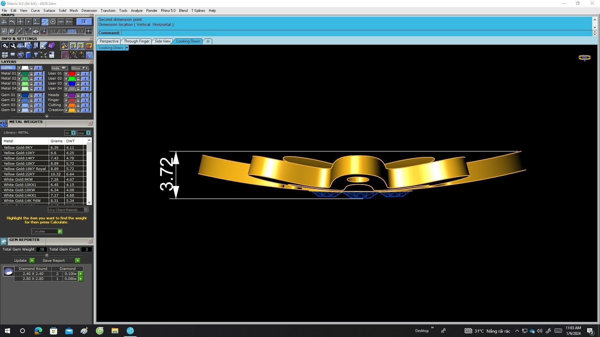 A6829 Kute Crab And Starfish Diamond Pendant 3D print model_5