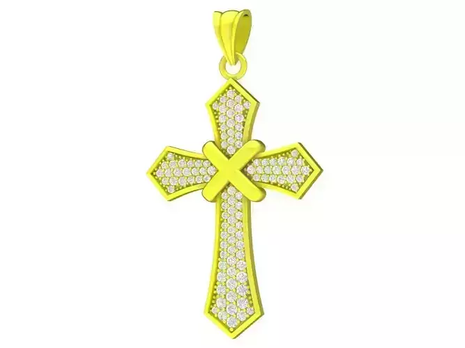 A6835 Luxury Diamond Cross Pendant