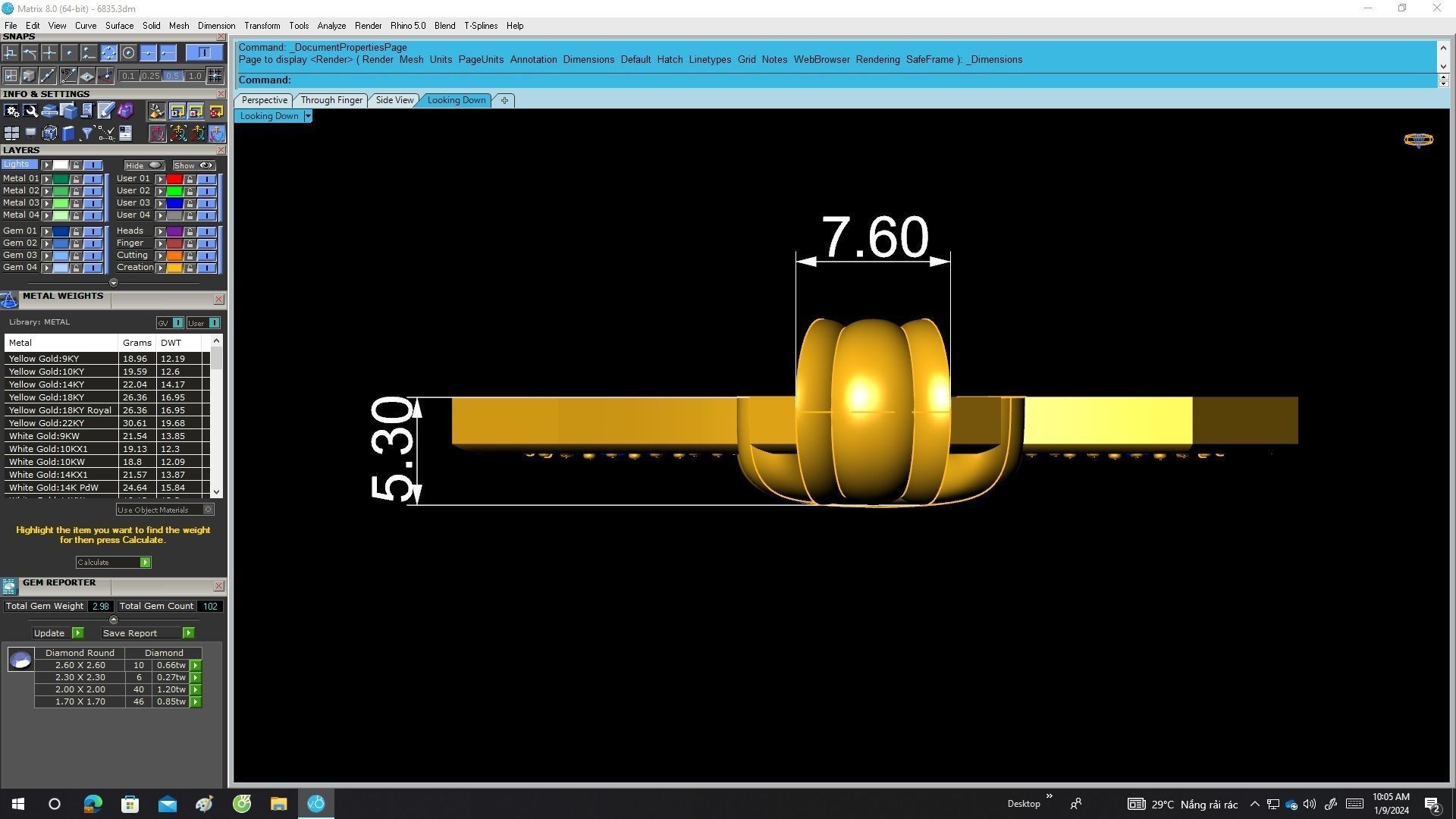 A6835 Luxury Diamond Cross Pendant 3D print model_5