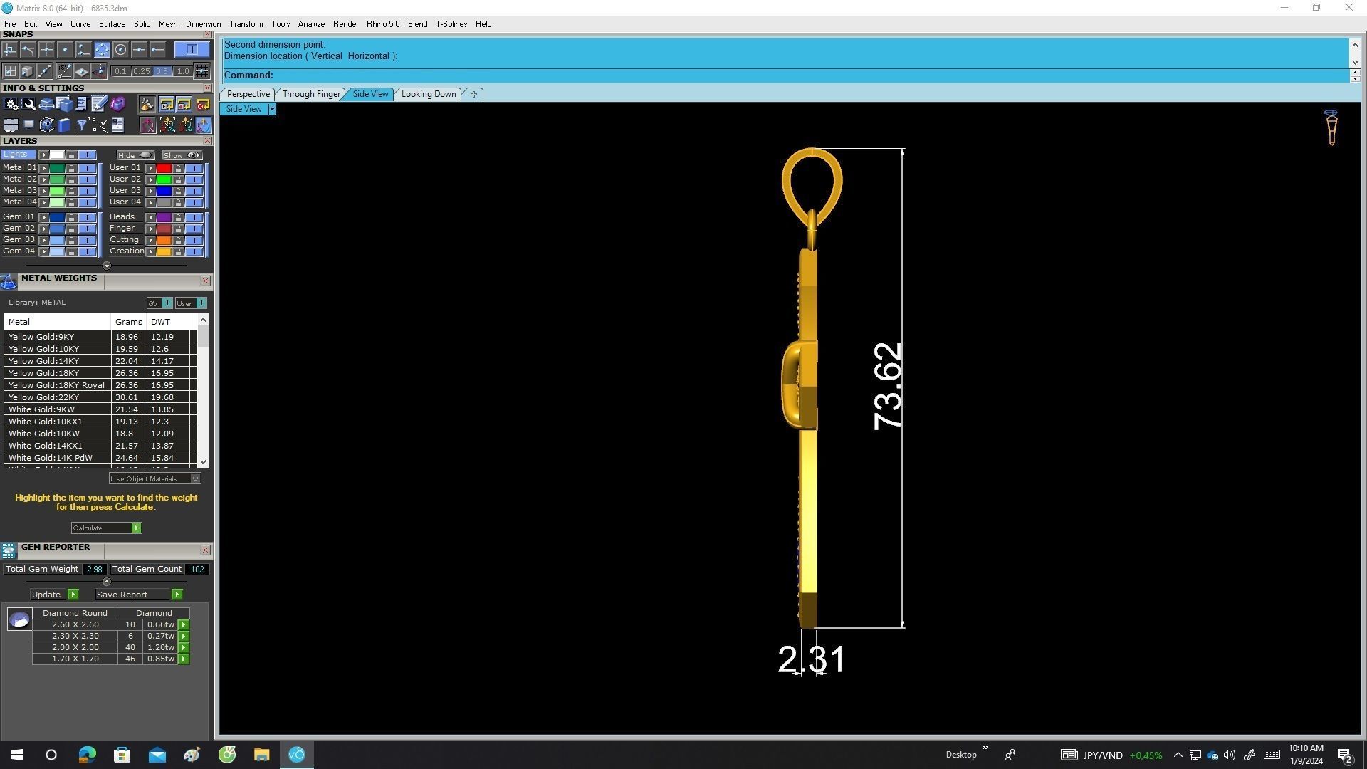 A6835 Luxury Diamond Cross Pendant 3D print model_7