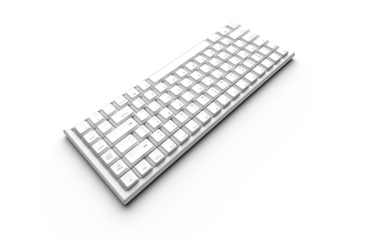 Pc Keyboard M04W Low-poly 3D model_6