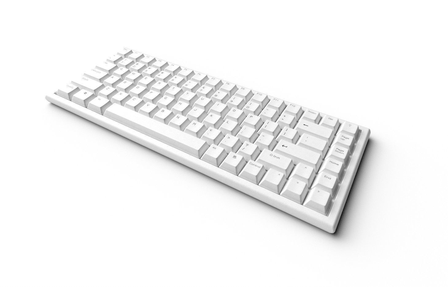 Pc Keyboard M04W Low-poly 3D model_4