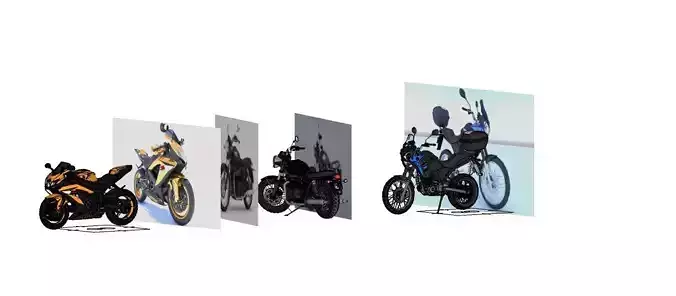 MOTORCYCLE AND BIKE 3D MODELS 3D model