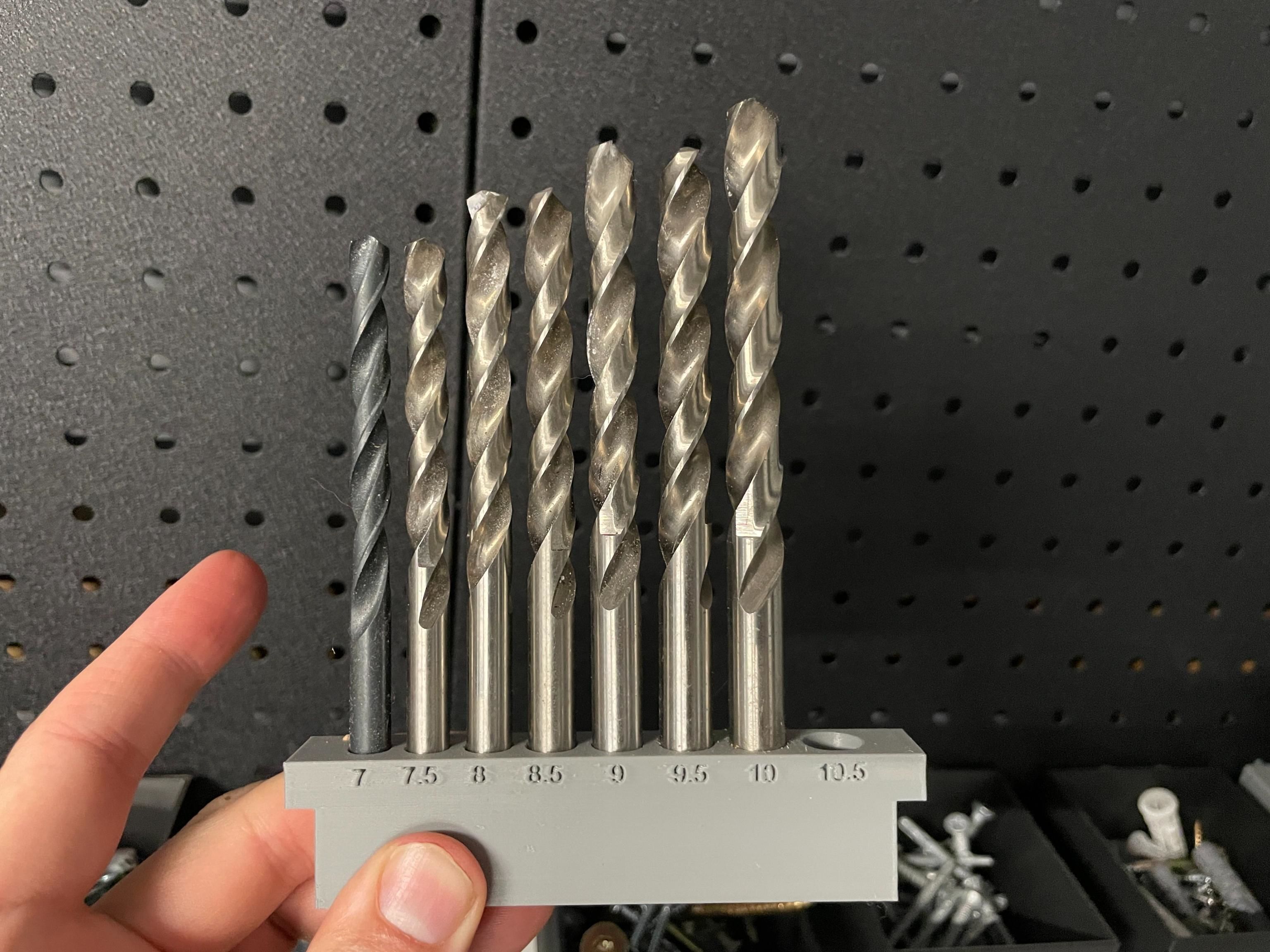 Drill Bit Peg Board Storage 3D print model_2