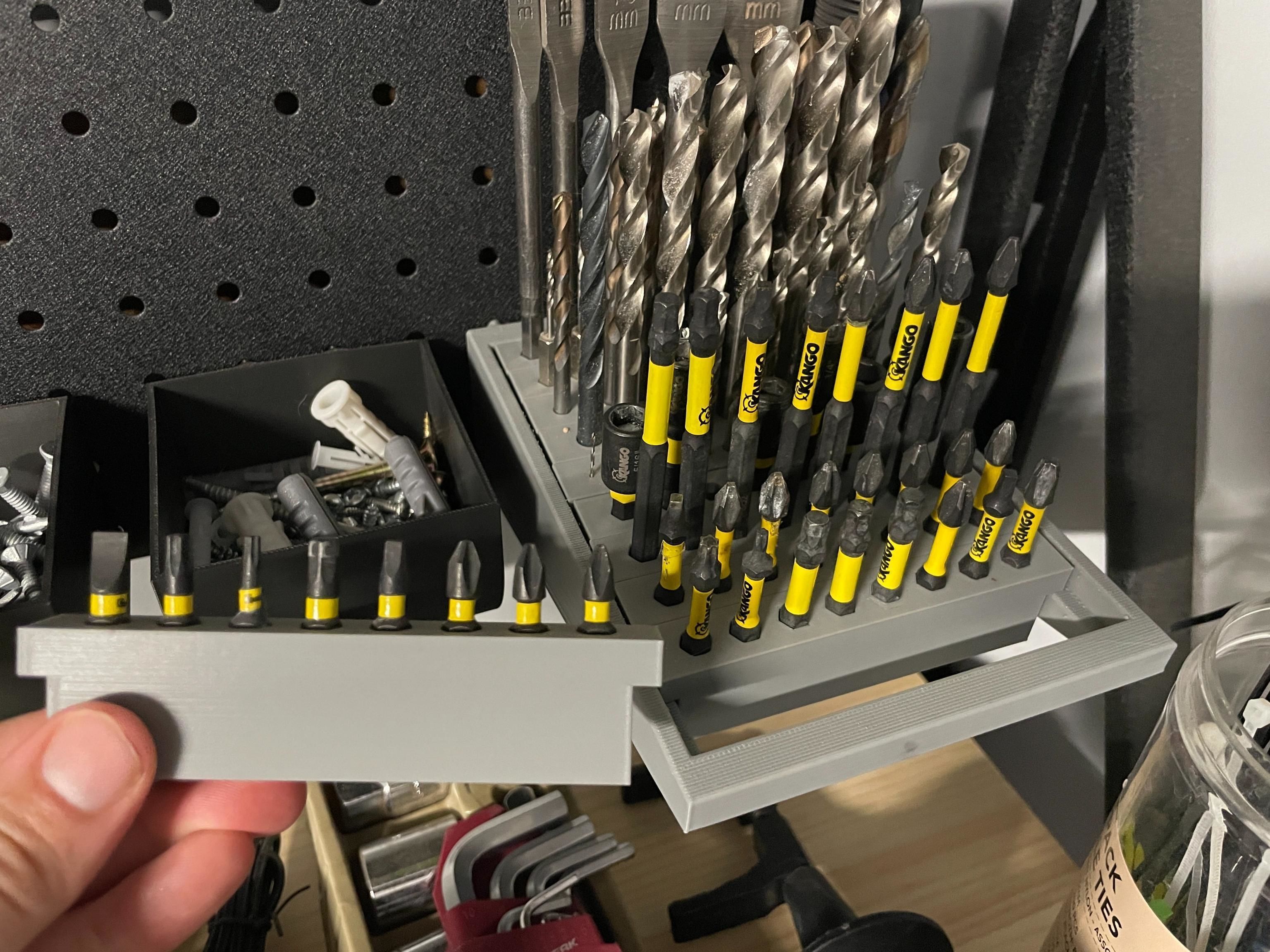 Drill Bit Peg Board Storage 3D print model_1