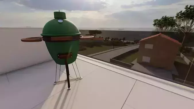 Green egg 3d model