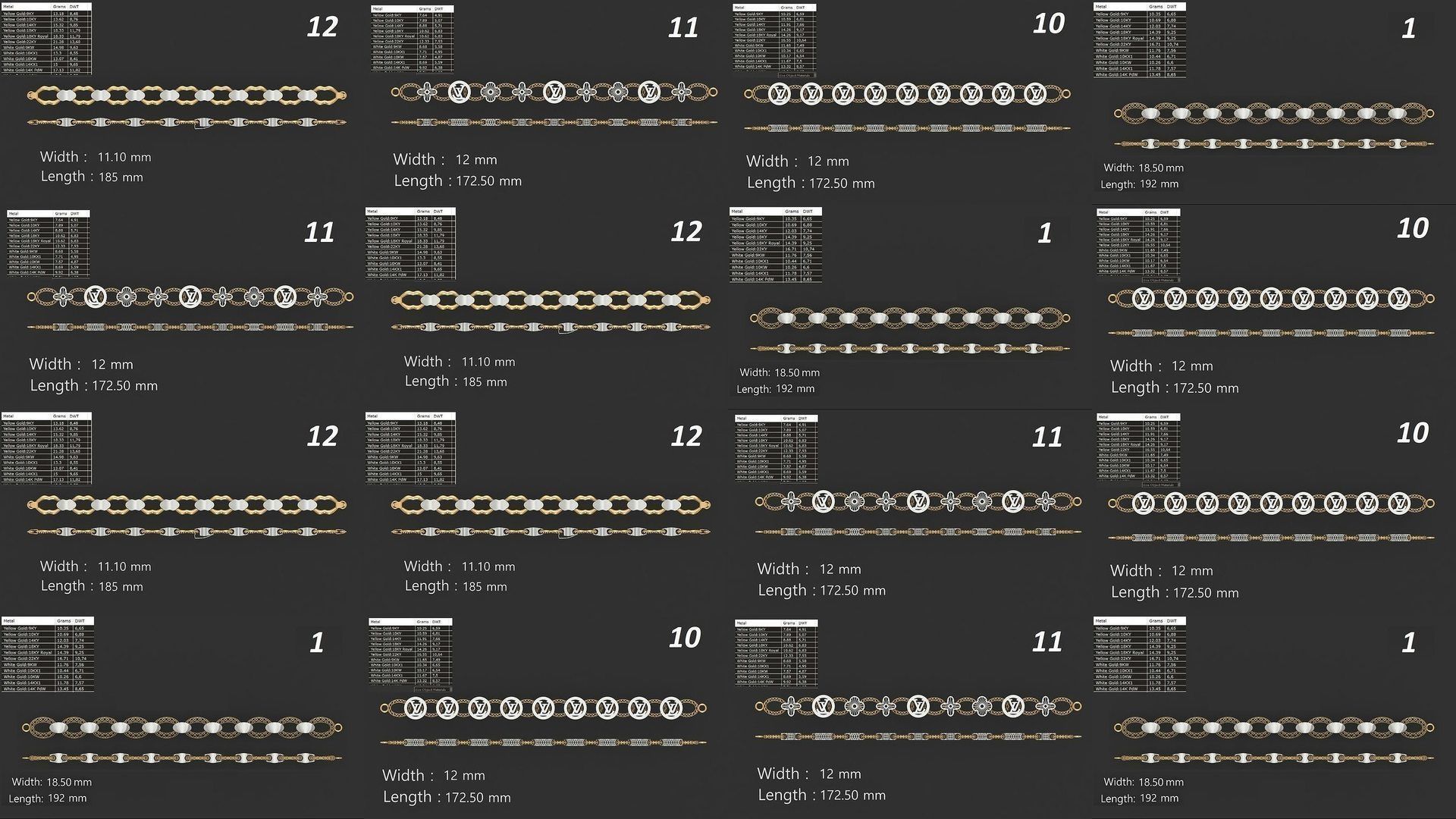 Turkish Jali Bracelets Chains pack bundle collection bulk _1