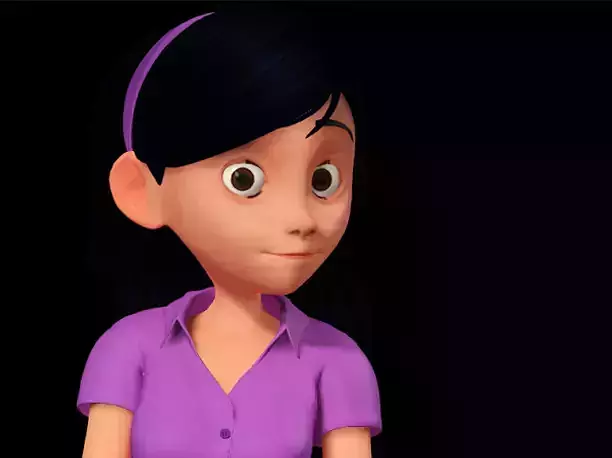 Violet Parr - 3D Fully Rigged Model 3D model