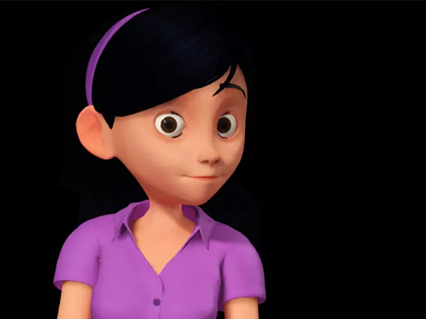 Violet Parr - 3D Fully Rigged Model 3D model_0