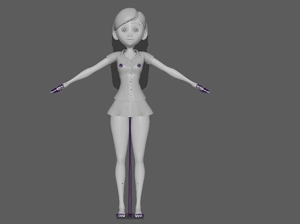Violet Parr - 3D Fully Rigged Model 3D model_4