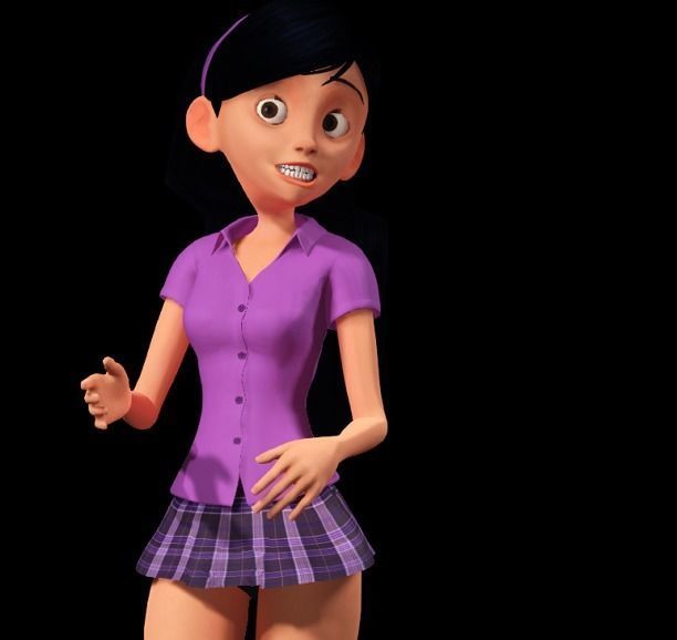 Violet Parr - 3D Fully Rigged Model 3D model_10