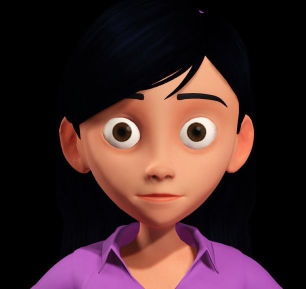 Violet Parr - 3D Fully Rigged Model 3D model_13