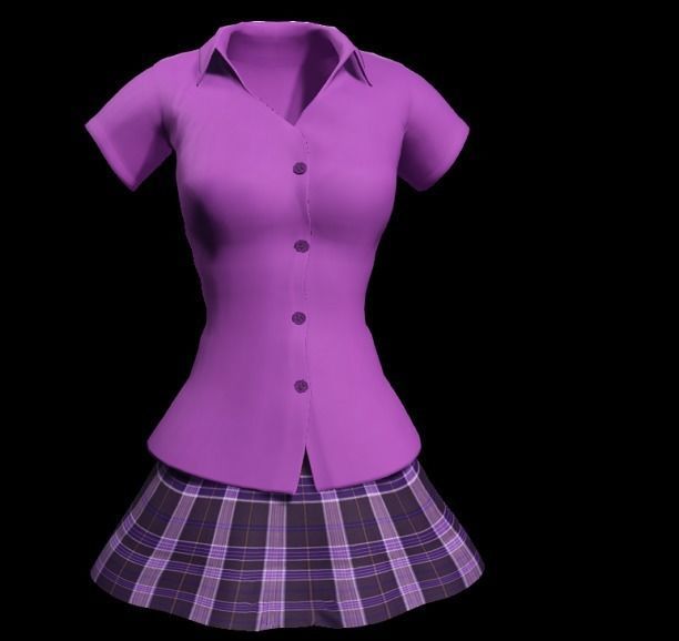 Violet Parr - 3D Fully Rigged Model 3D model_8