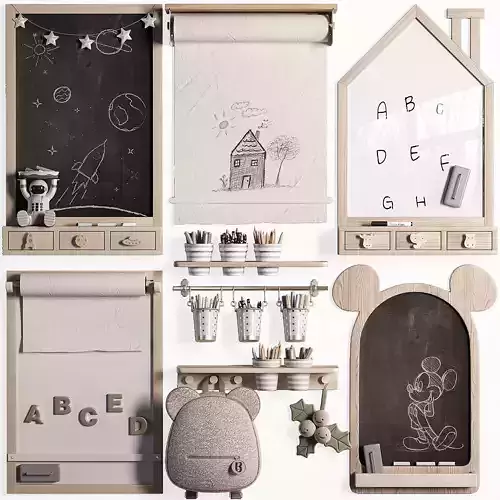 Chalkboard Wall Mounted Easel Whiteboard for Teenager and Kid 01