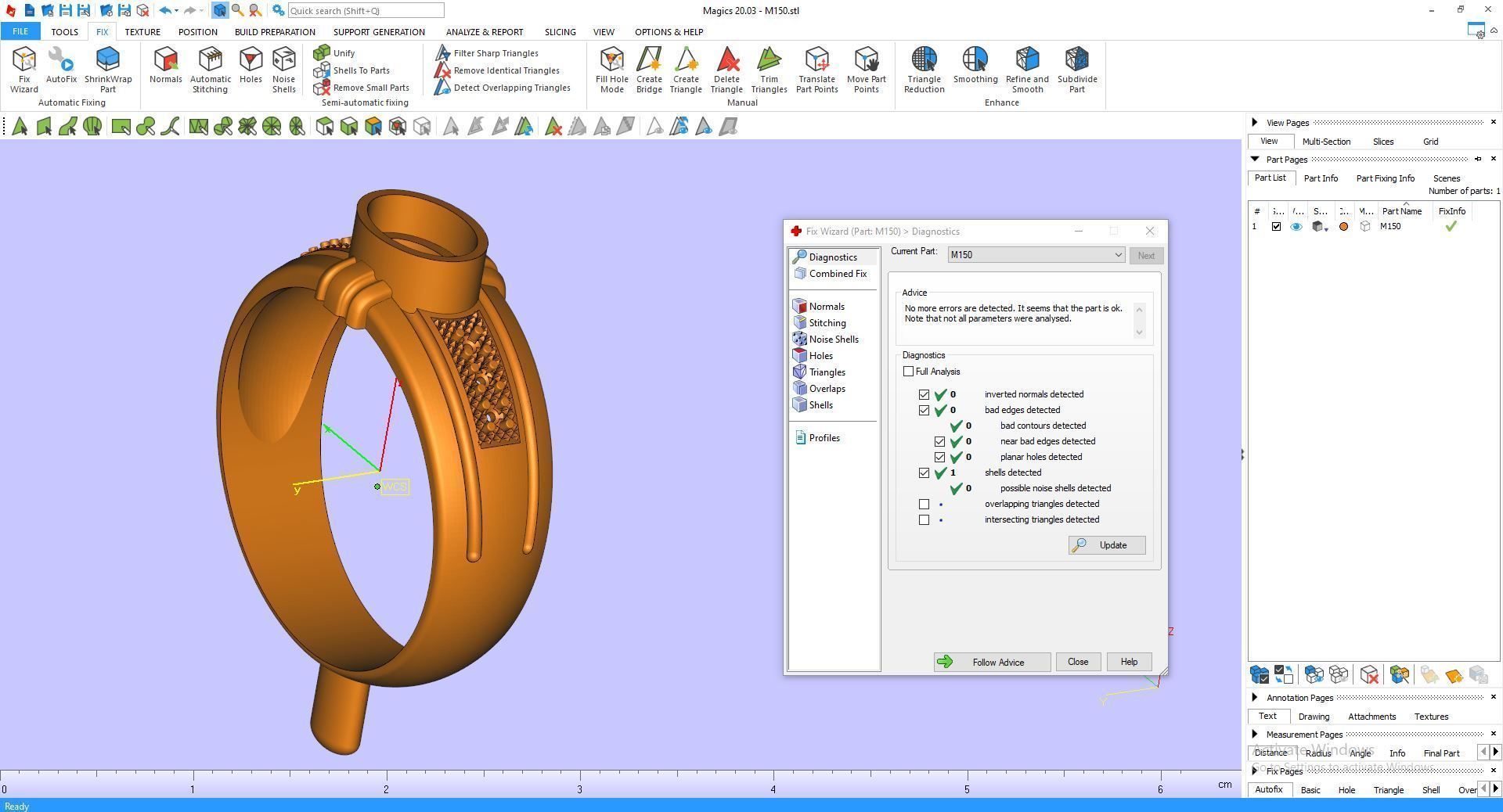 Ring M150 Mens luxury ring with gem 3D print model_24