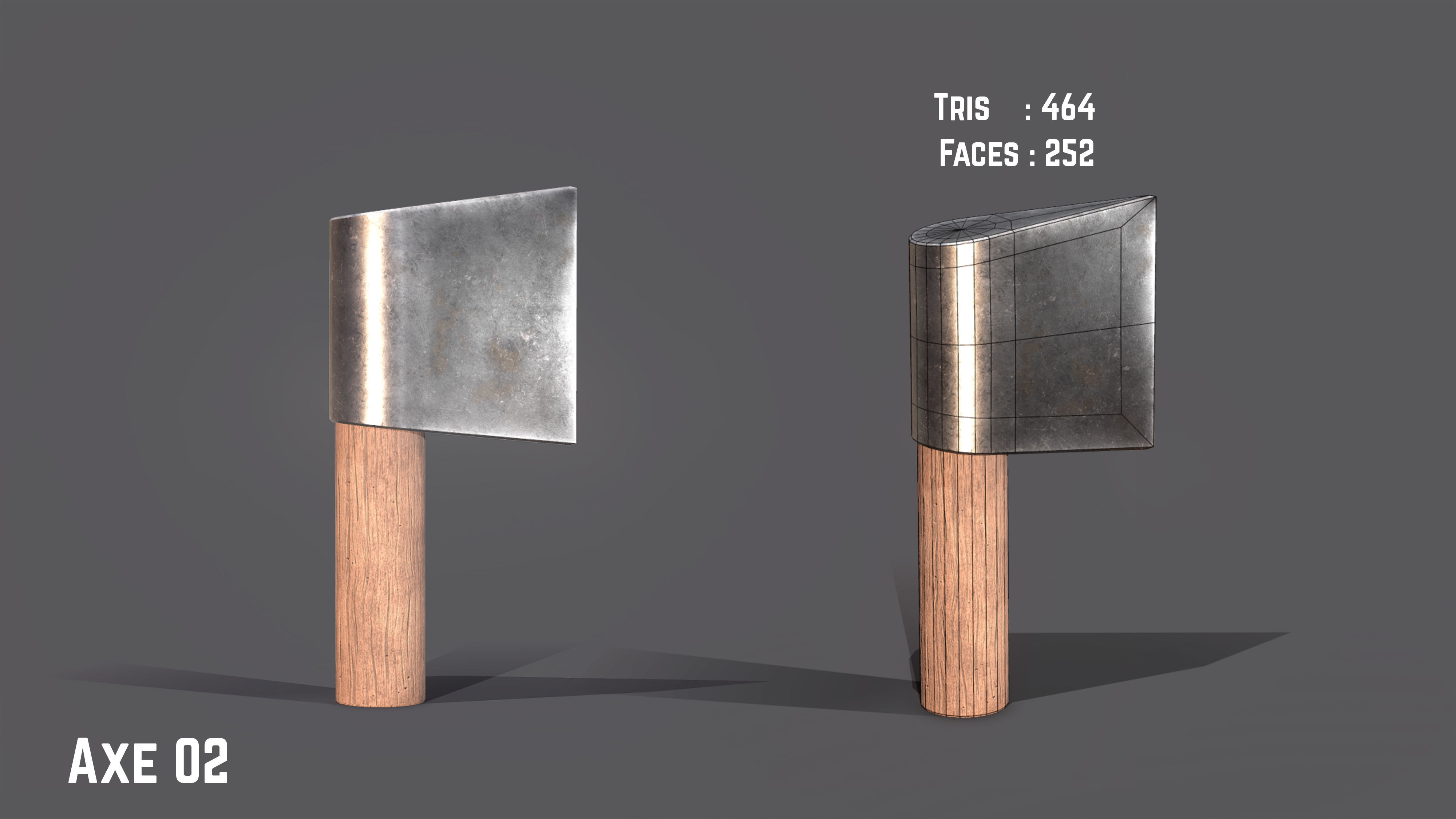 Axe Pack Game Ready Low-poly 3D model_2