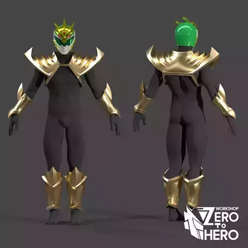 Power Ranger Drakkon Green Ranger Armor and Helmet 3D print model