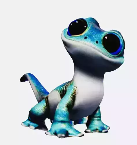 Cute reptile 3D model