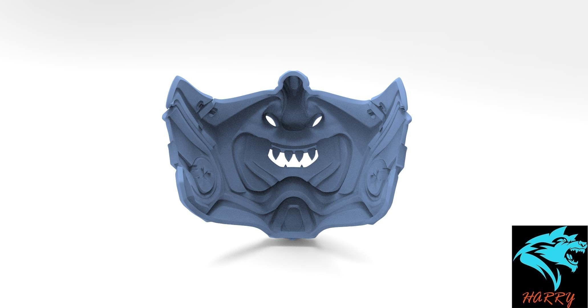 SAMURAI MASK FOR MORTAL KOMBAT 3D model_4