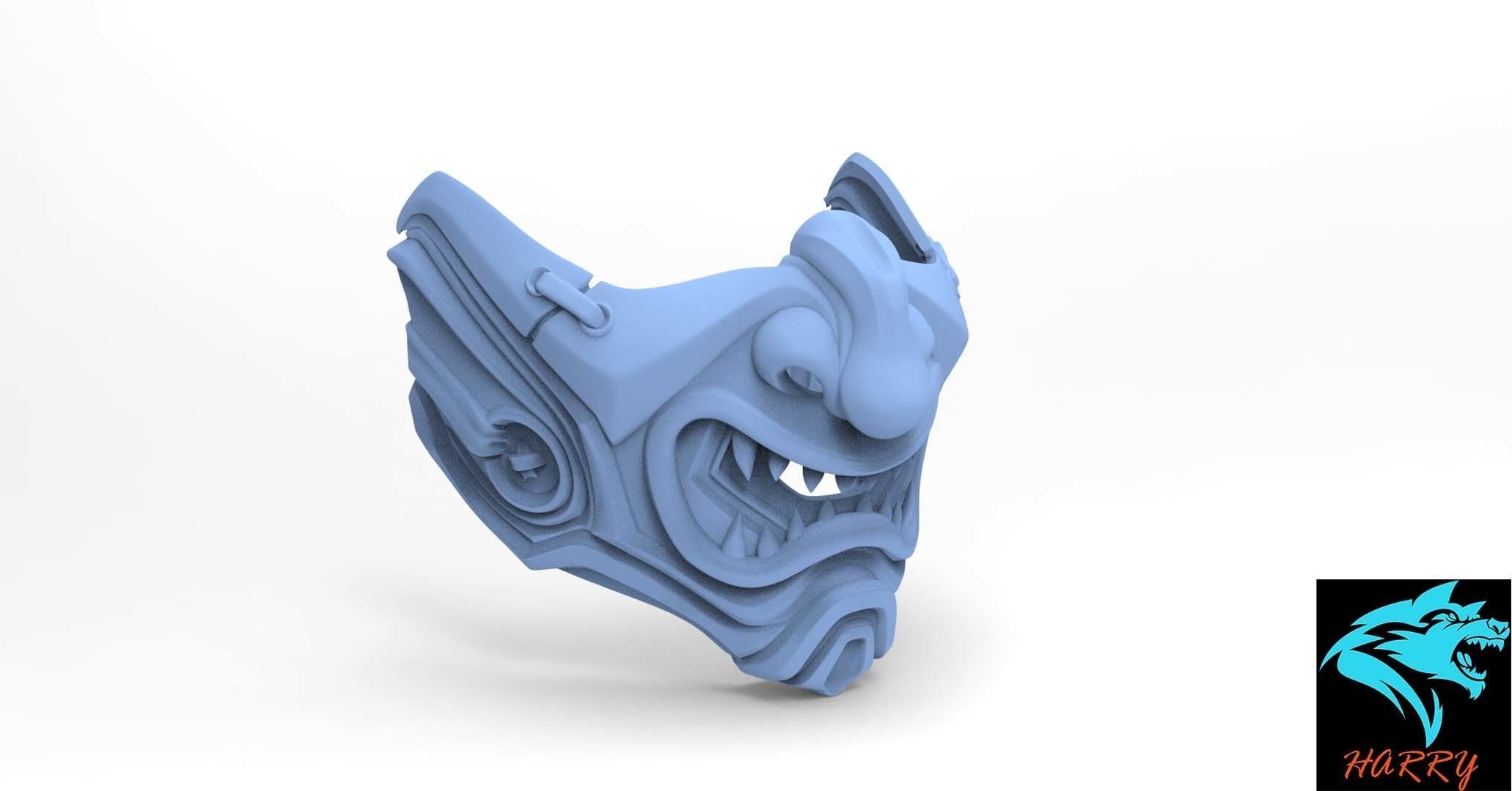 SAMURAI MASK FOR MORTAL KOMBAT 3D model_2
