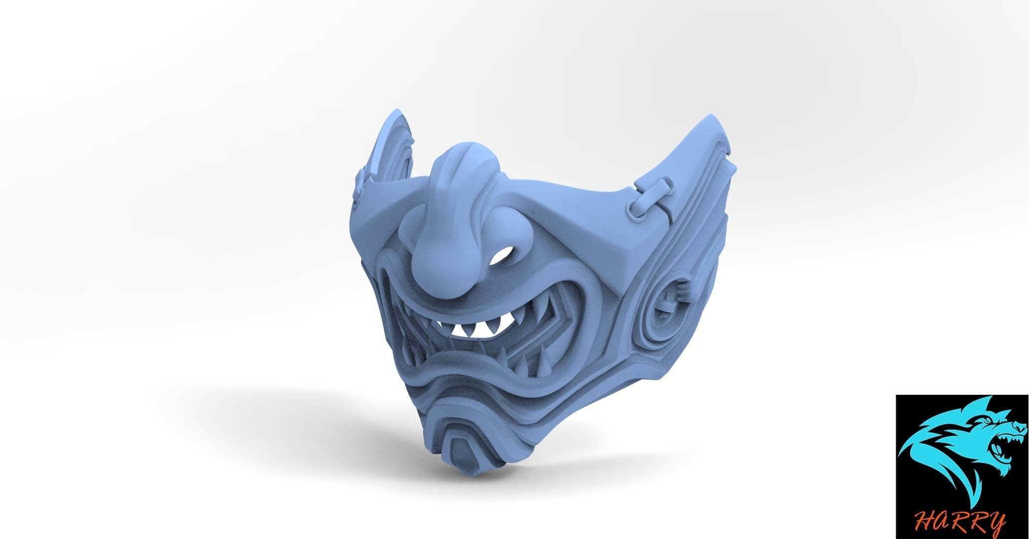 SAMURAI MASK FOR MORTAL KOMBAT 3D model_1