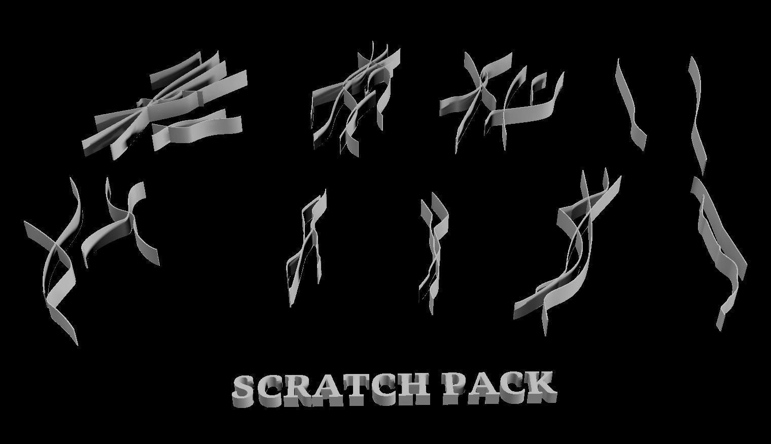 3D SCRATCH CRACK PACK to  introduce textures to your 3D models 3D model_2