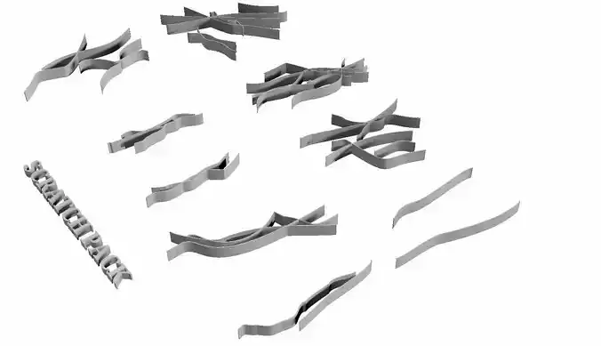 3D SCRATCH CRACK PACK to  introduce textures to your 3D models 3D model