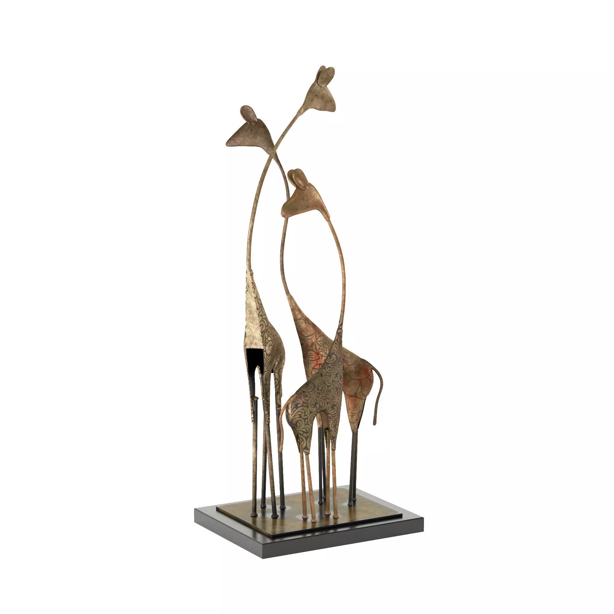Safari Inspired Giraffe Ensemble 3D model_0
