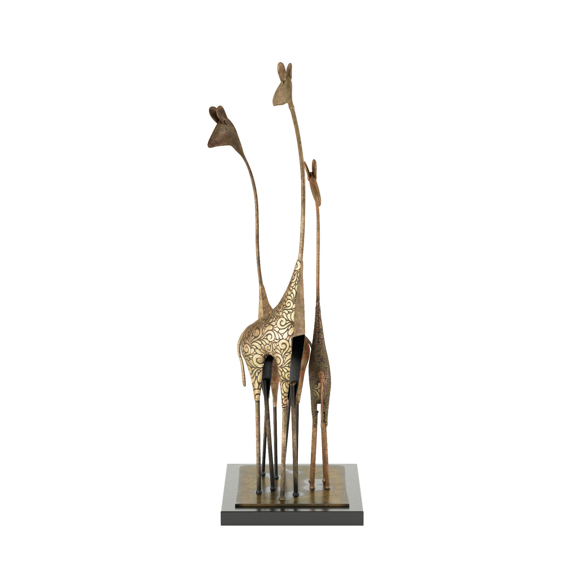 Safari Inspired Giraffe Ensemble 3D model_2