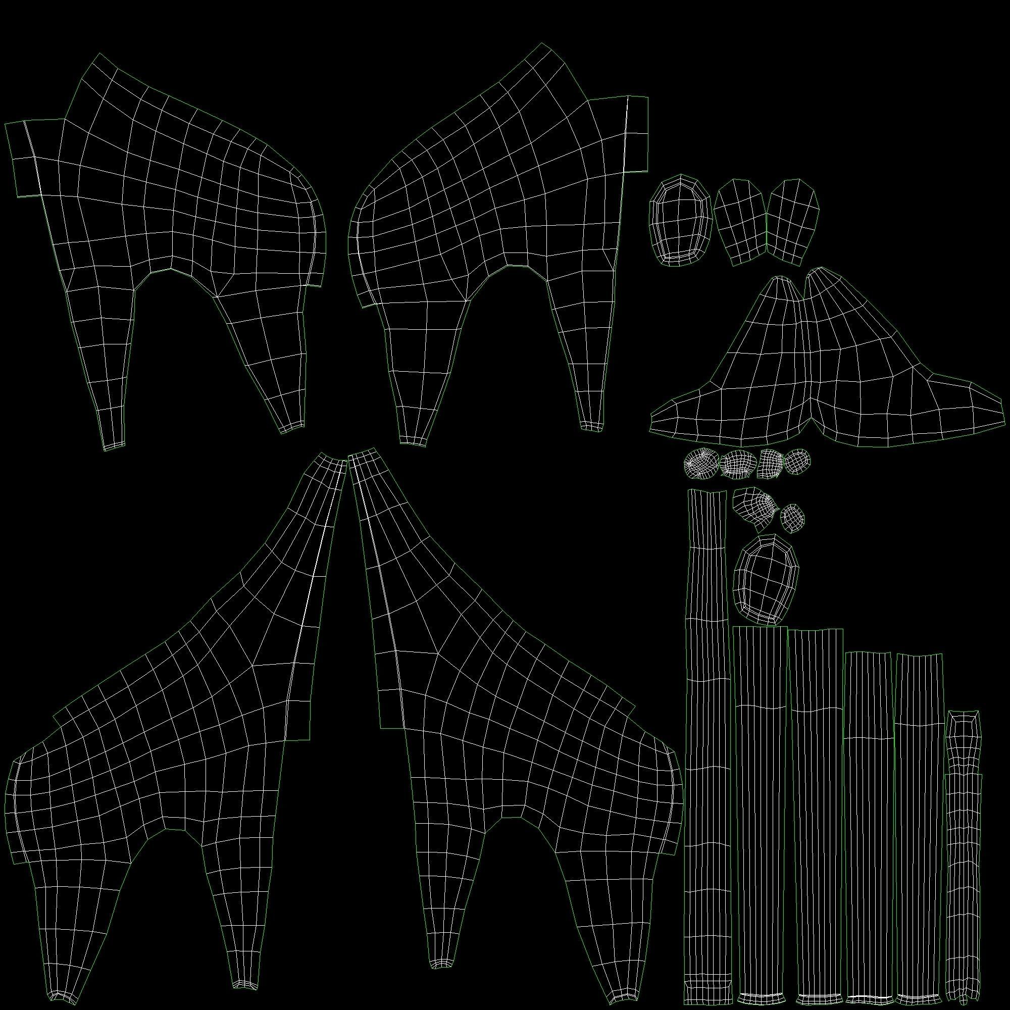Safari Inspired Giraffe Ensemble 3D model_8