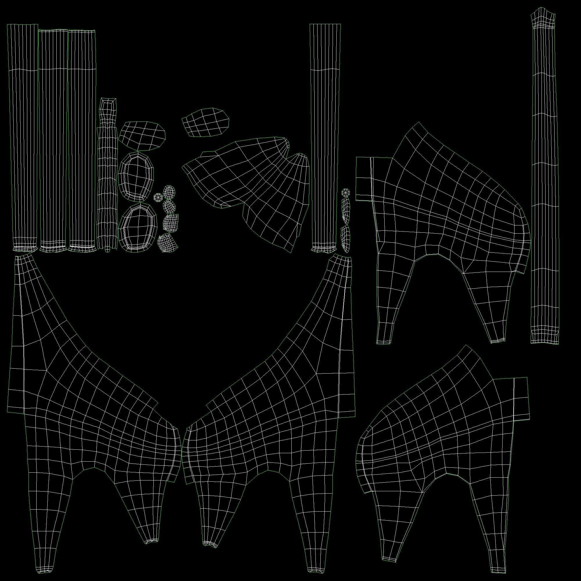 Safari Inspired Giraffe Ensemble 3D model_7