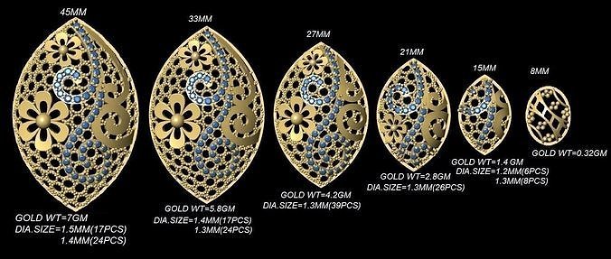 Turkish Kuwaiti dubai style Jali sets 102 3D print model
