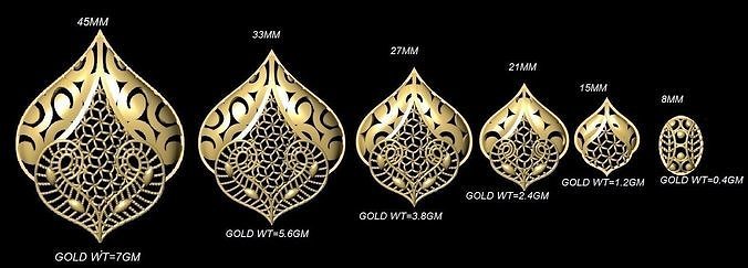 Turkish Kuwaiti dubai style Jali sets 095 3D print model