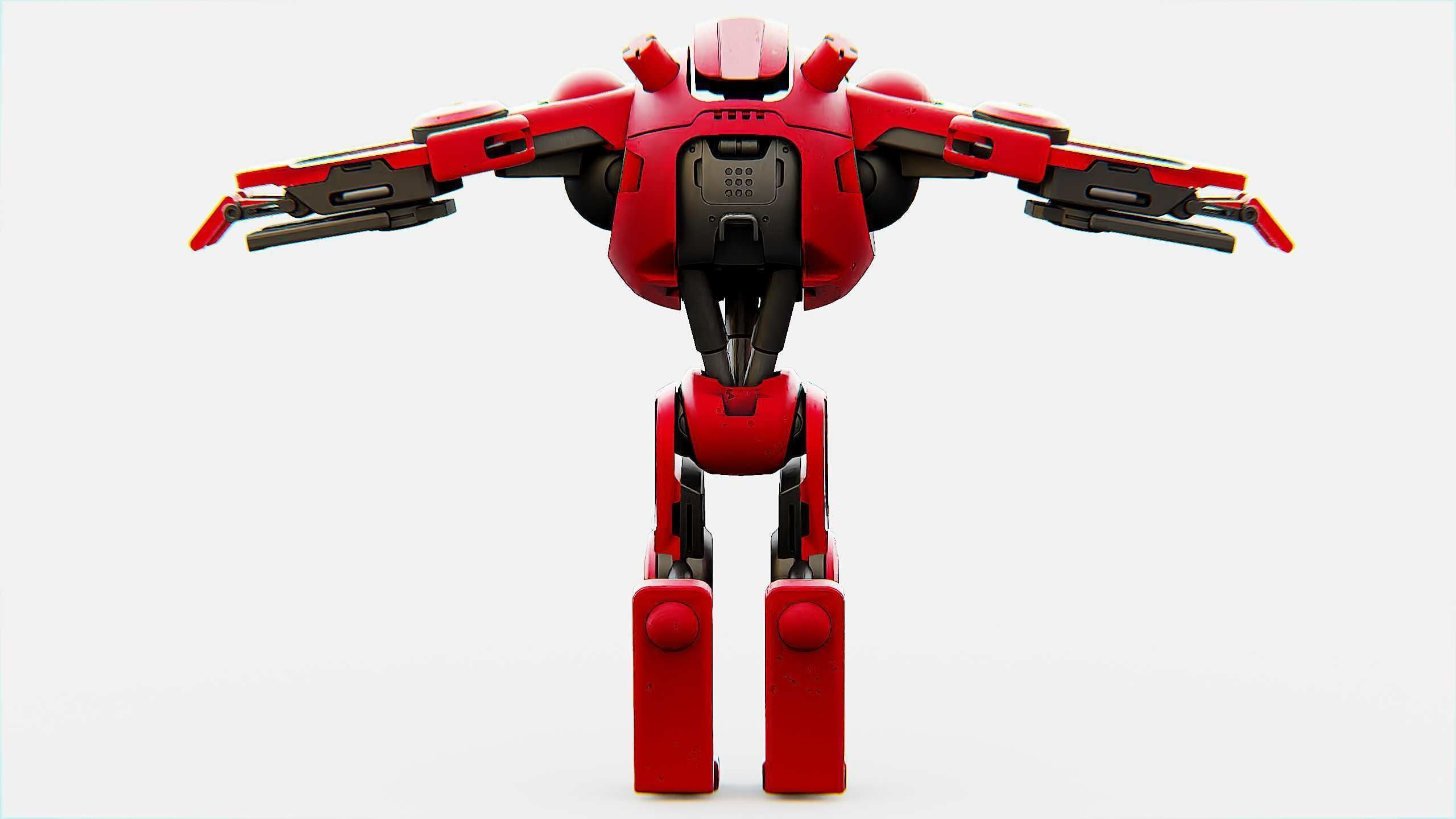 COMBAT DROID OZ-200 Rigged for Unreal Engine - Unity - MIXAMO 3D model_25