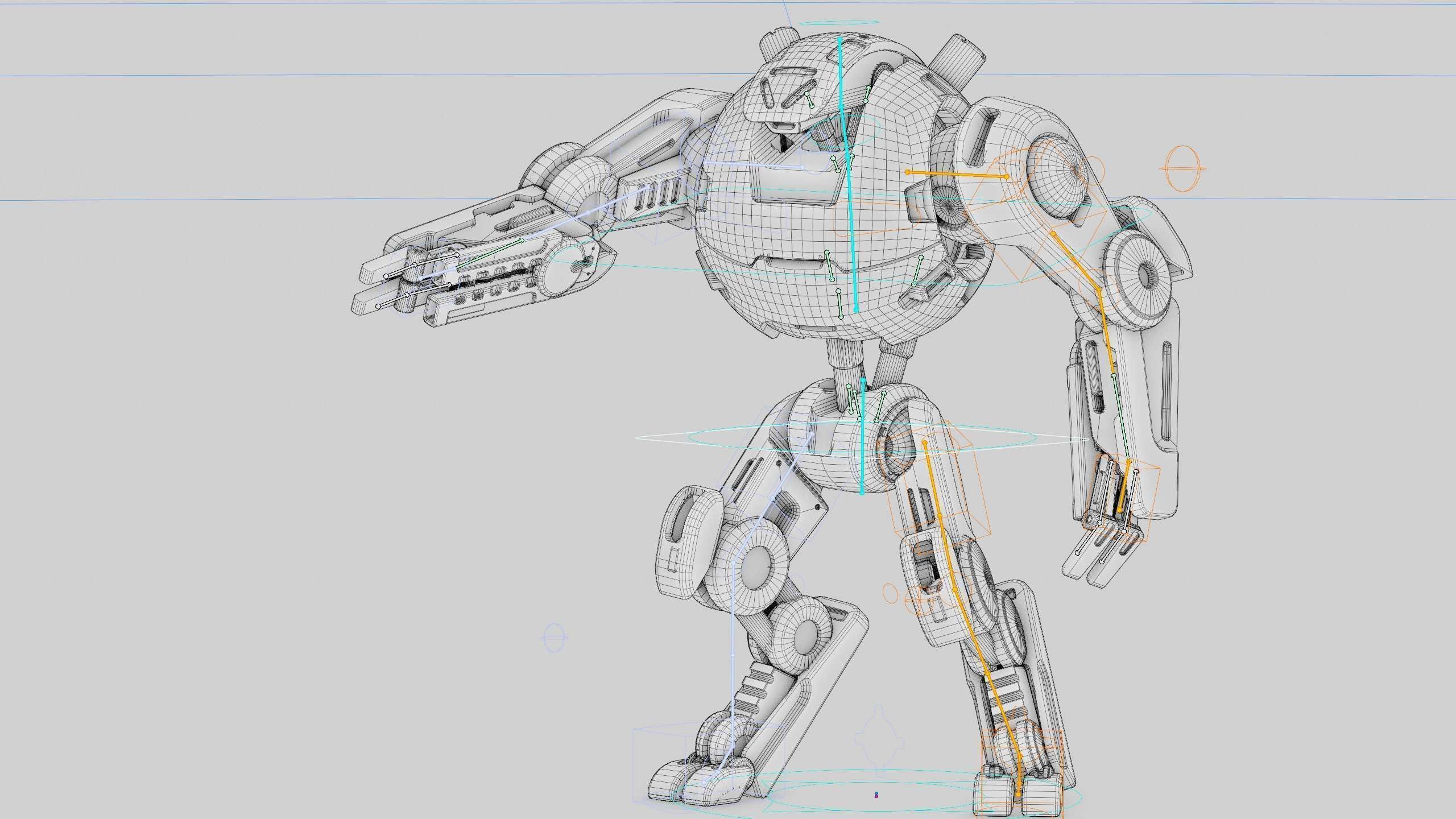 COMBAT DROID OZ-200 Rigged for Unreal Engine - Unity - MIXAMO 3D model_40