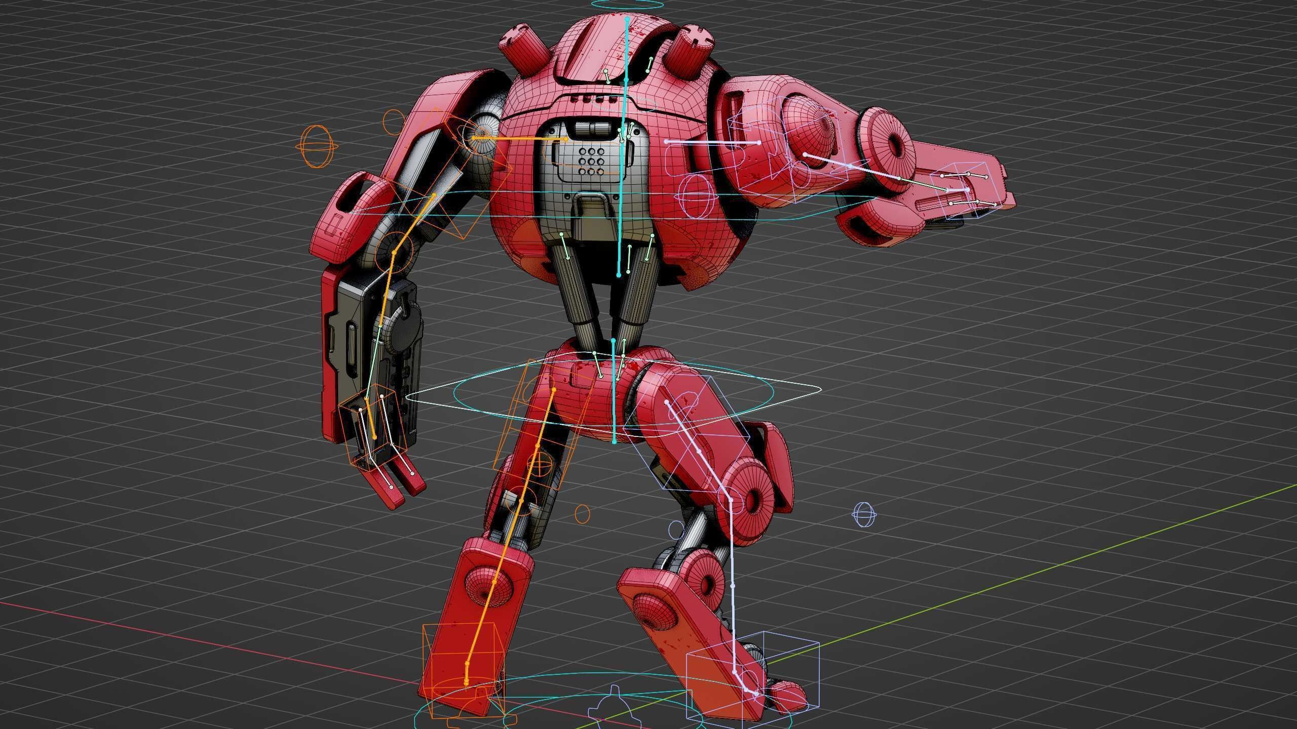COMBAT DROID OZ-200 Rigged for Unreal Engine - Unity - MIXAMO 3D model_38