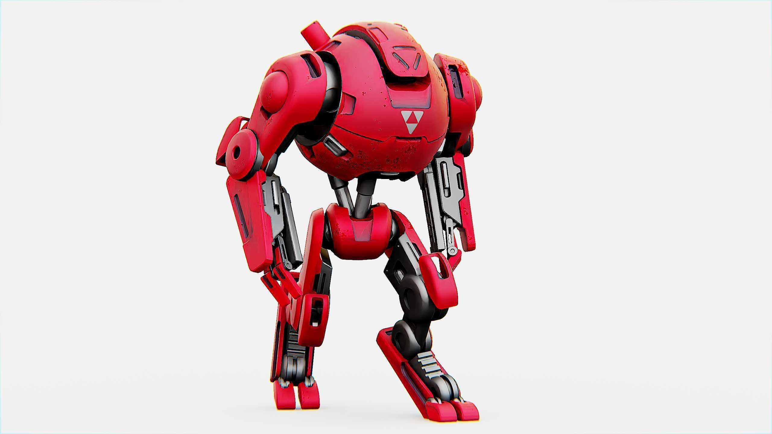 COMBAT DROID OZ-200 Rigged for Unreal Engine - Unity - MIXAMO 3D model_30