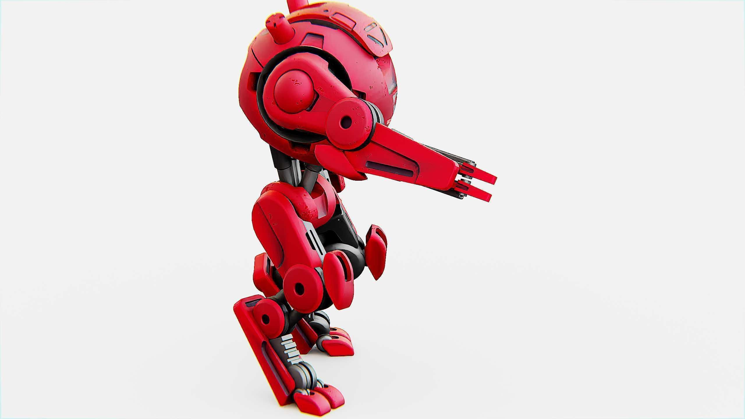 COMBAT DROID OZ-200 Rigged for Unreal Engine - Unity - MIXAMO 3D model_15