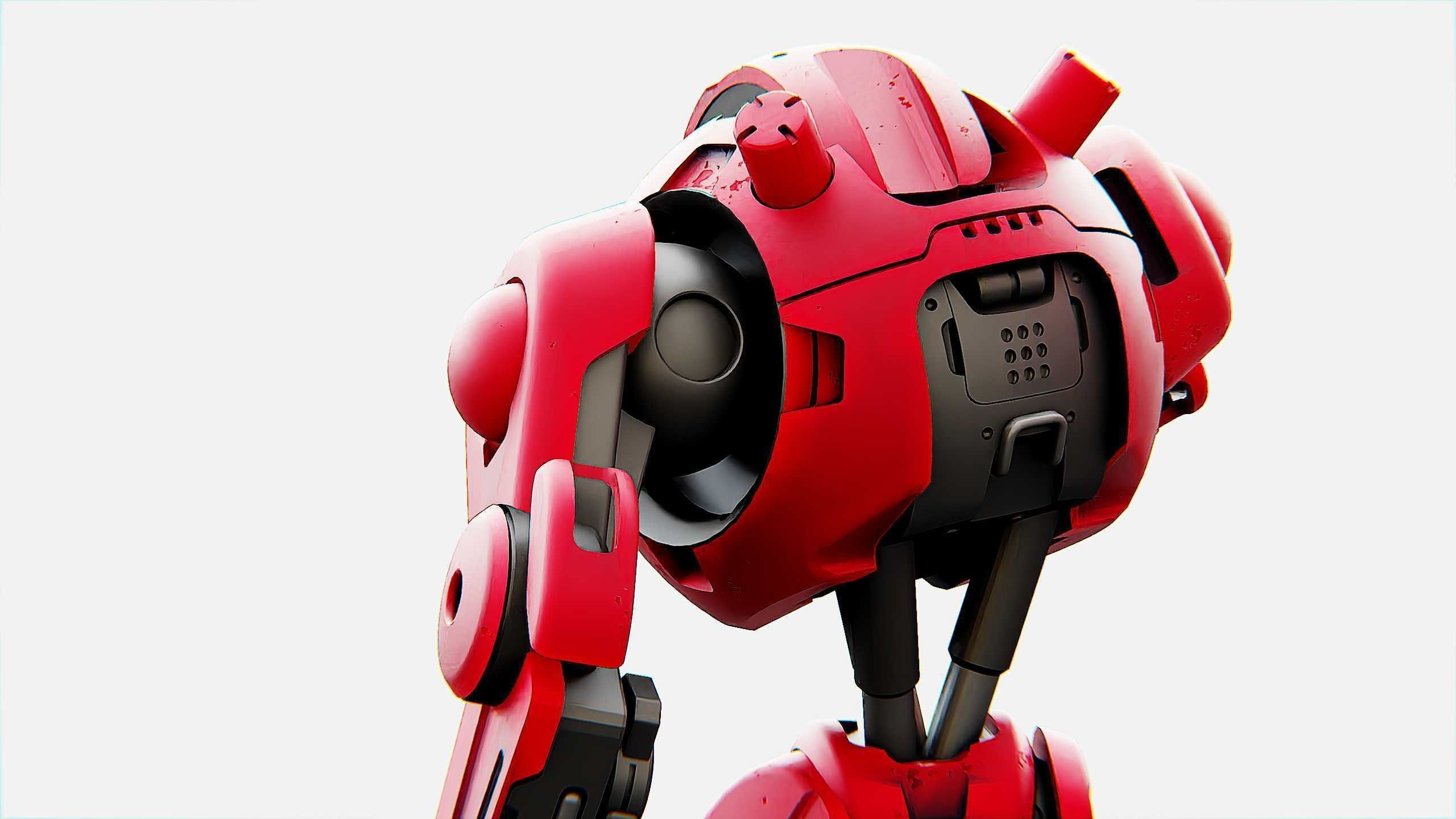 COMBAT DROID OZ-200 Rigged for Unreal Engine - Unity - MIXAMO 3D model_19