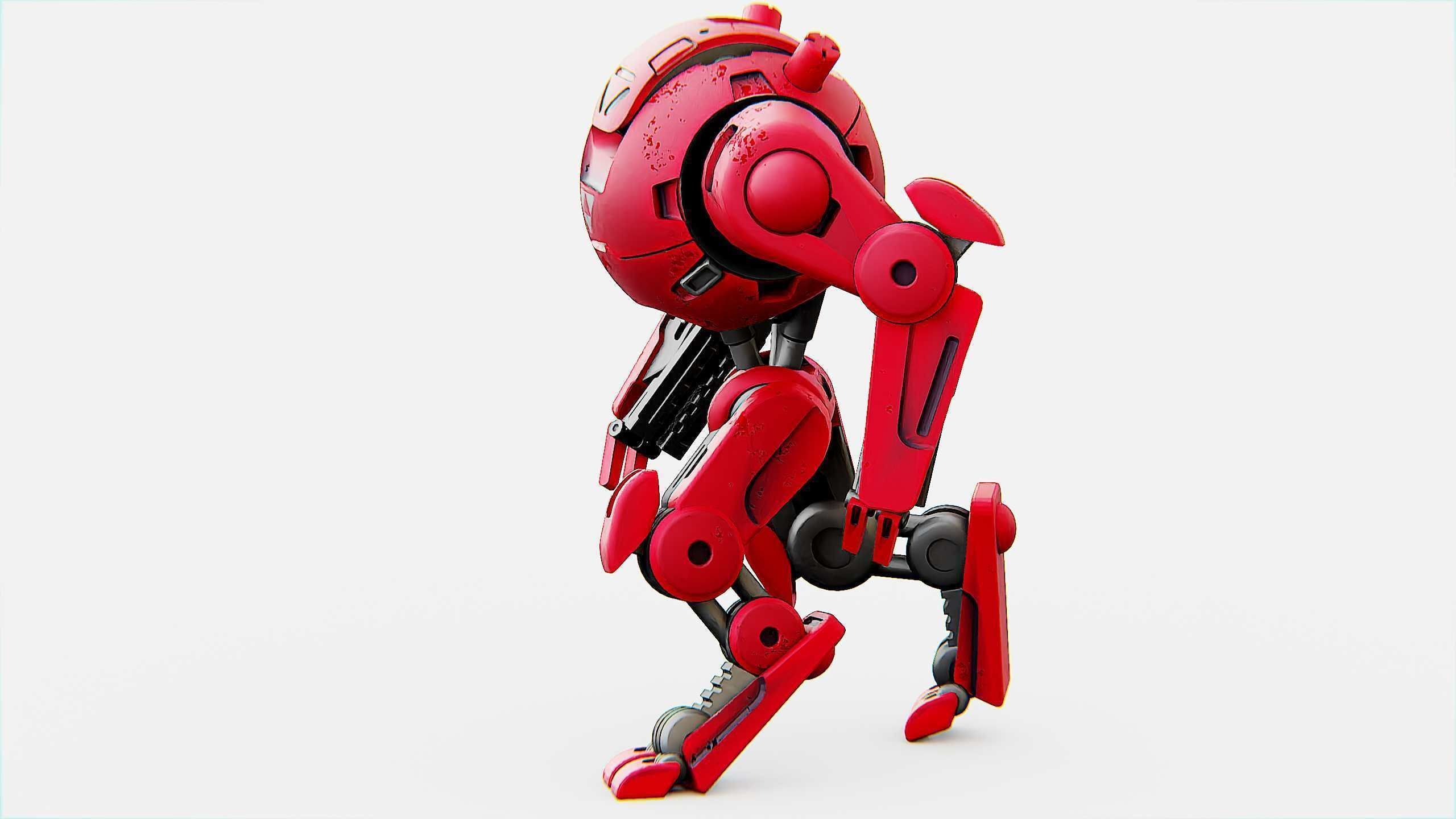 COMBAT DROID OZ-200 Rigged for Unreal Engine - Unity - MIXAMO 3D model_27