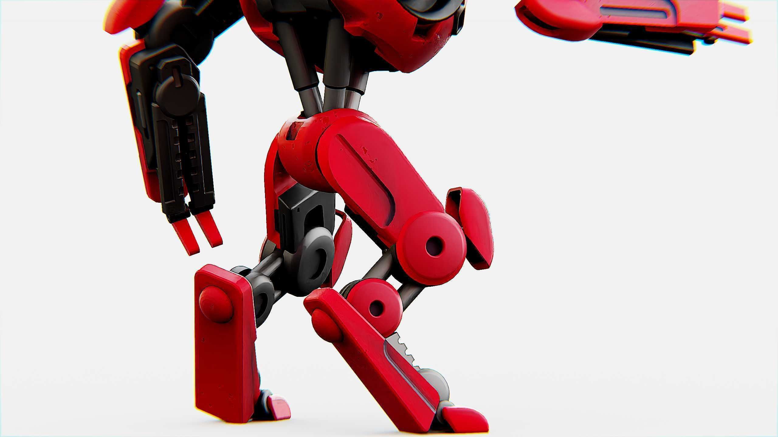 COMBAT DROID OZ-200 Rigged for Unreal Engine - Unity - MIXAMO 3D model_20