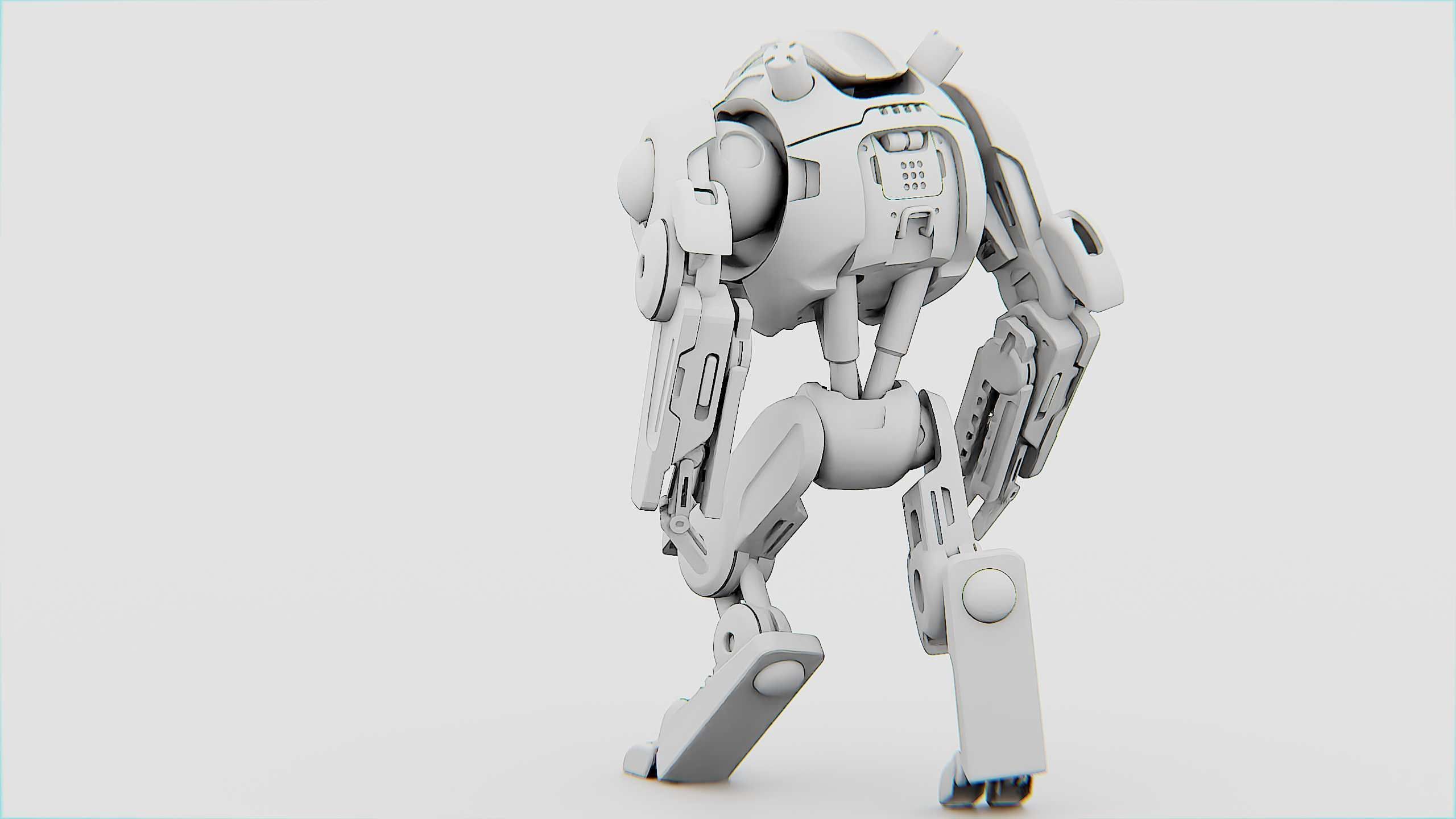 COMBAT DROID OZ-200 Rigged for Unreal Engine - Unity - MIXAMO 3D model_33